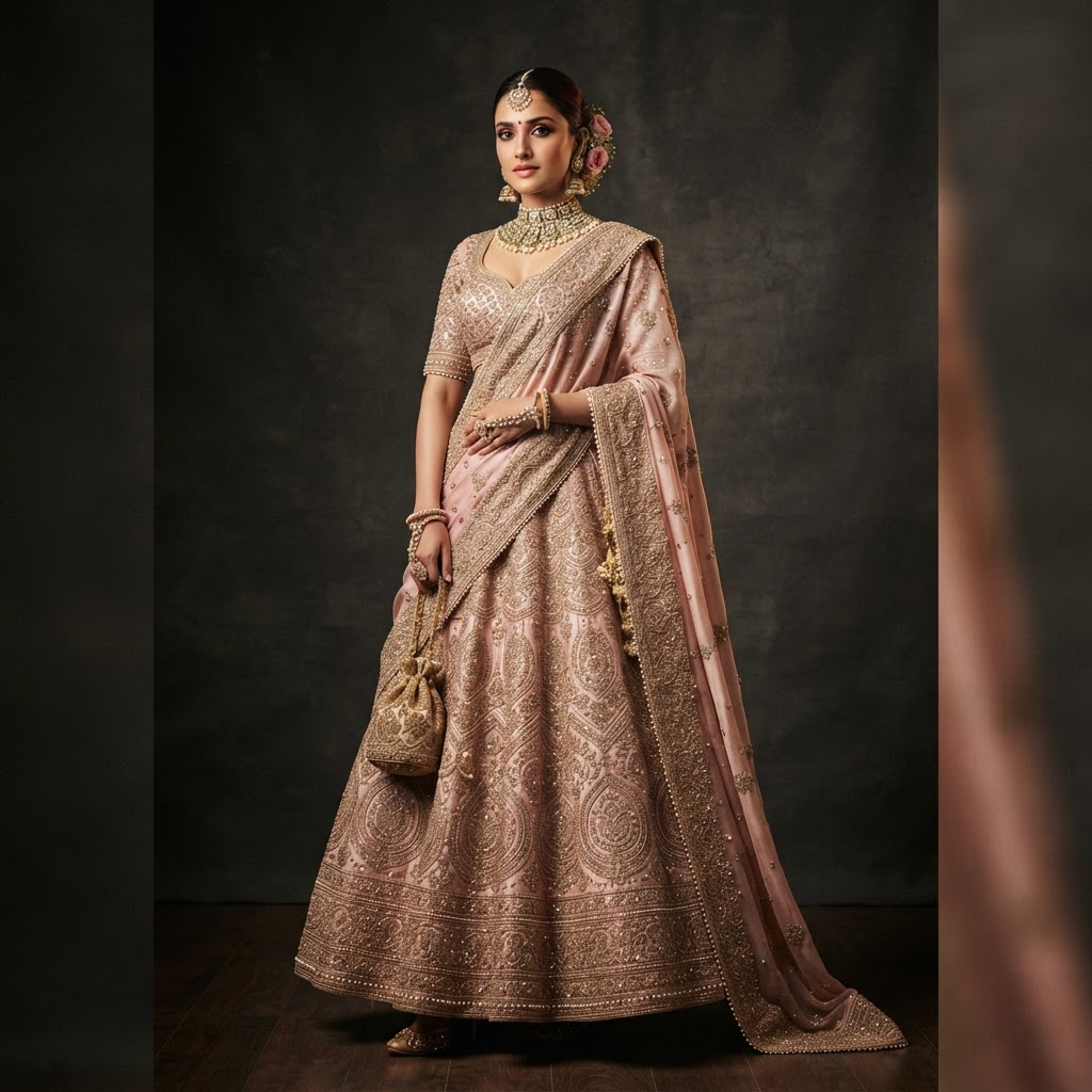 Blush Pearl Lehenga